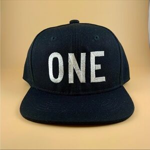 Black Cap with ONE Embroidery